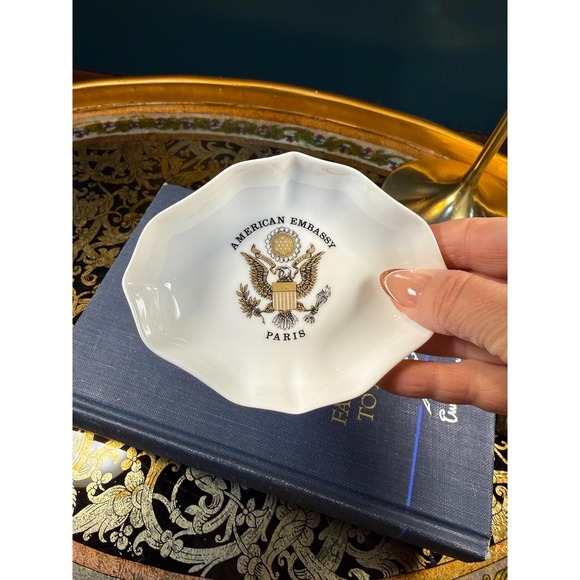 Vintage Raynaud Limoges American Embassy Paris Porcelain Dish - Picture 3 of 13